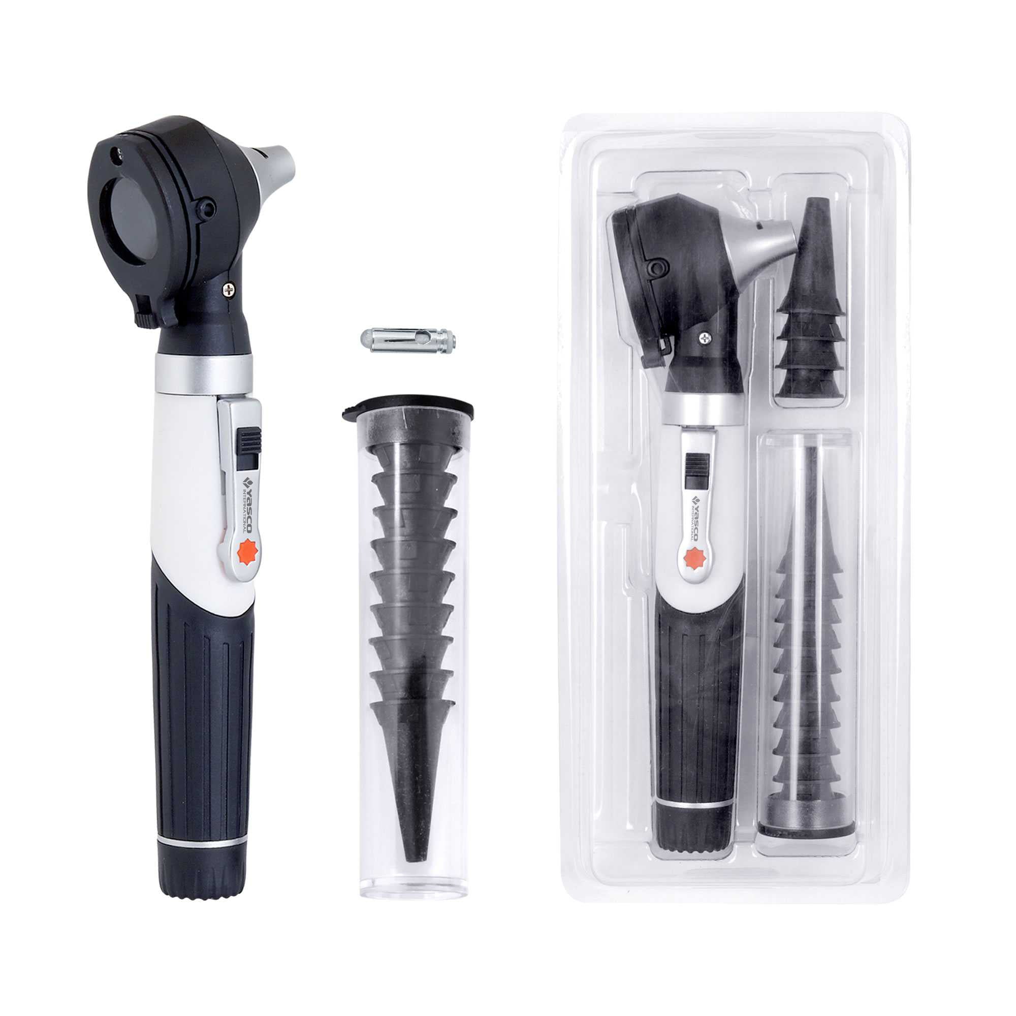 Fiber Optic Mini Otoscope Set - Black