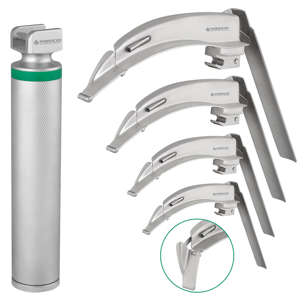 Fiber Optic (F.O) Laryngoscope Set, Flexible Tip , McCoy Blade