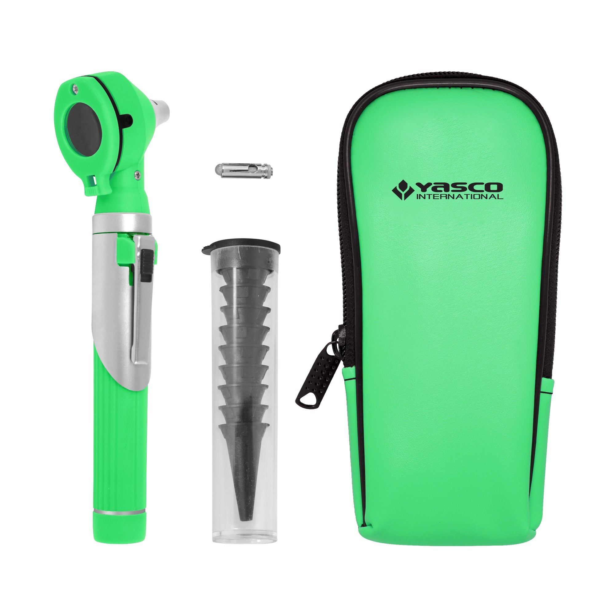 Fiber Optic Mini Otoscope Set - Green