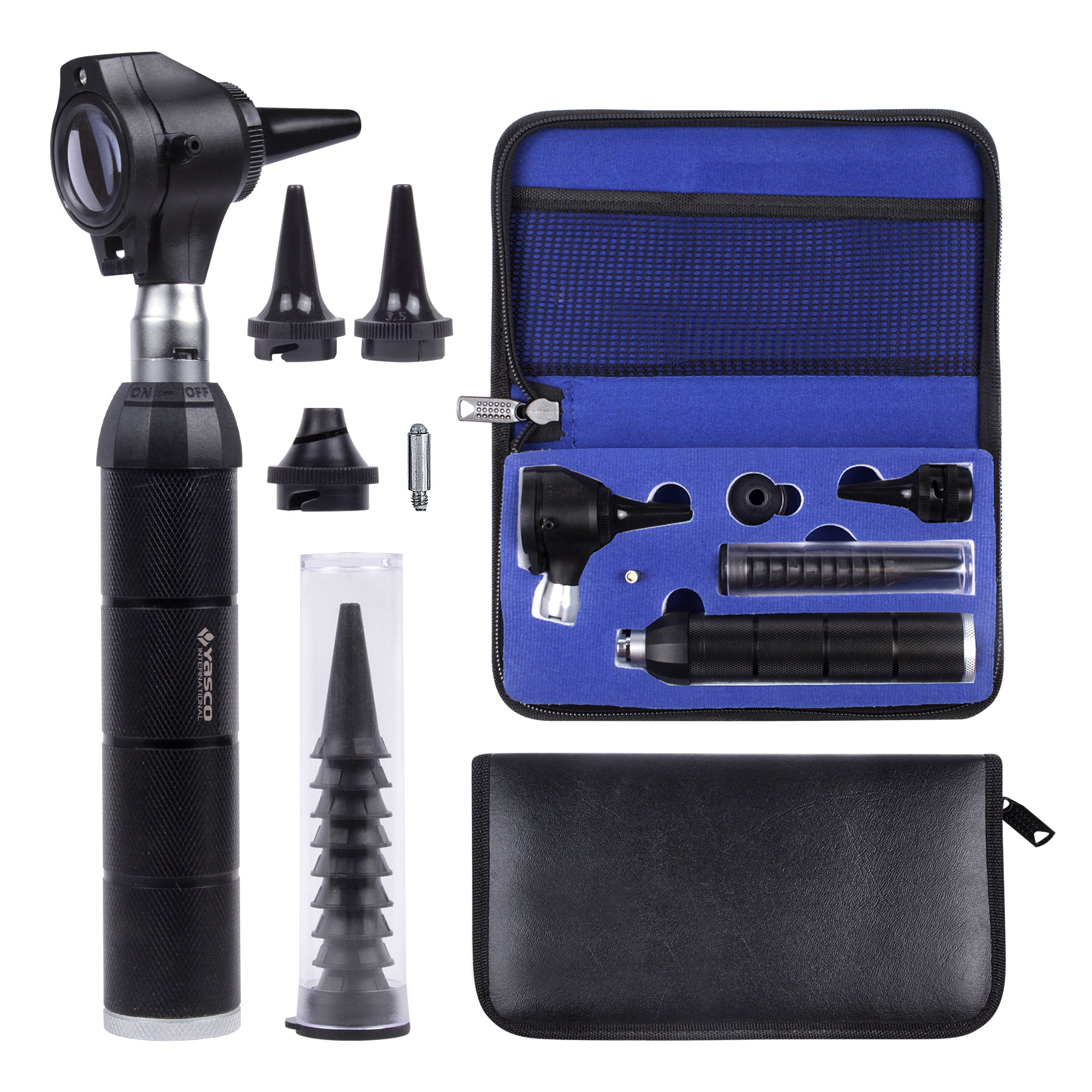 Brass Otoscope Set - All Black Main image