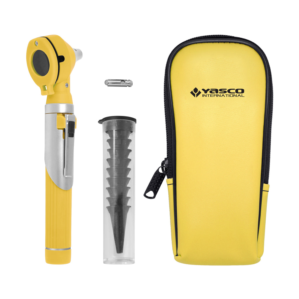 Fiber Optic Mini Otoscope Set - Yellow