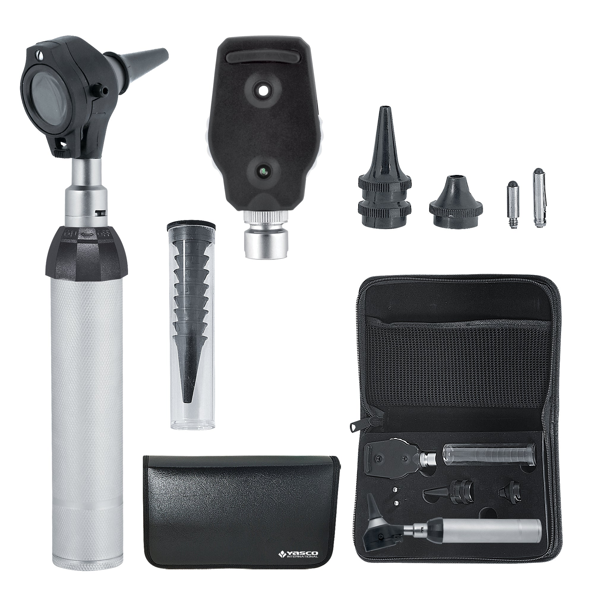 Ophthalmoscope & Otoscope Set - Black Head