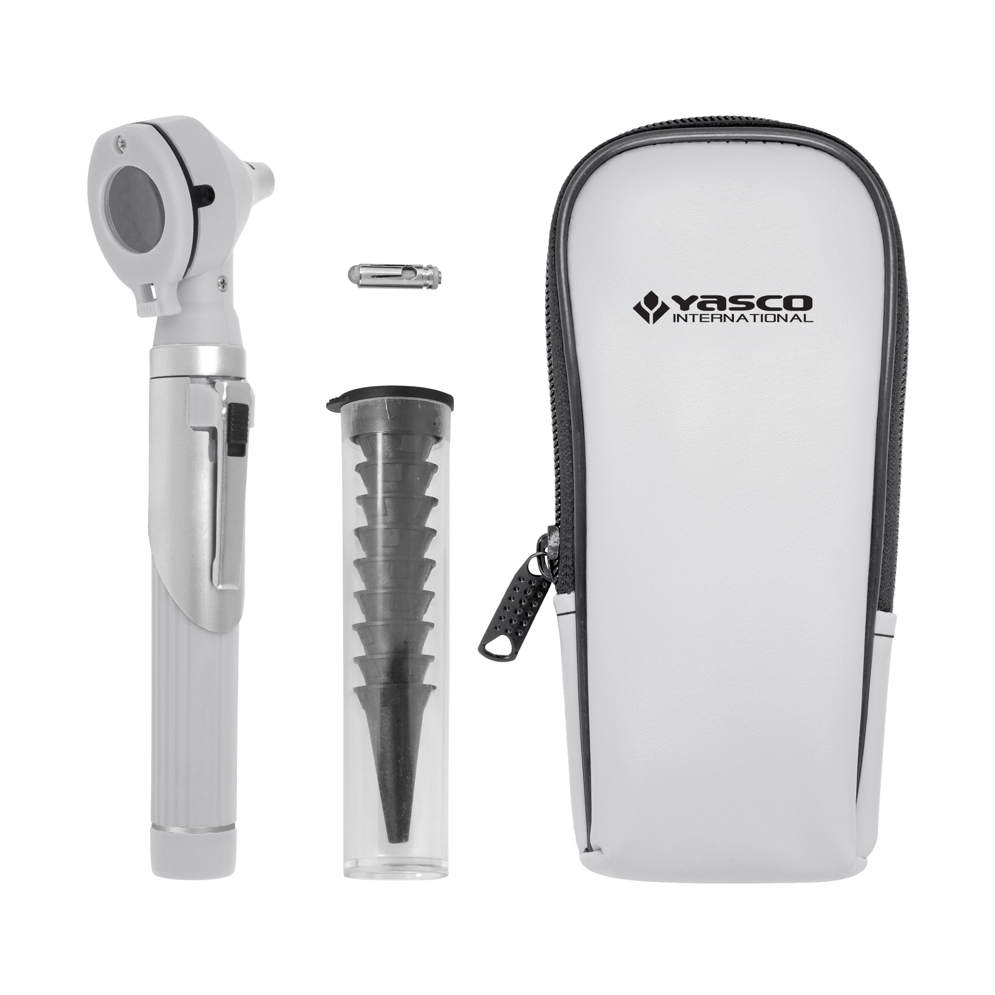 Fiber Optic Mini Otoscope Set - Gray