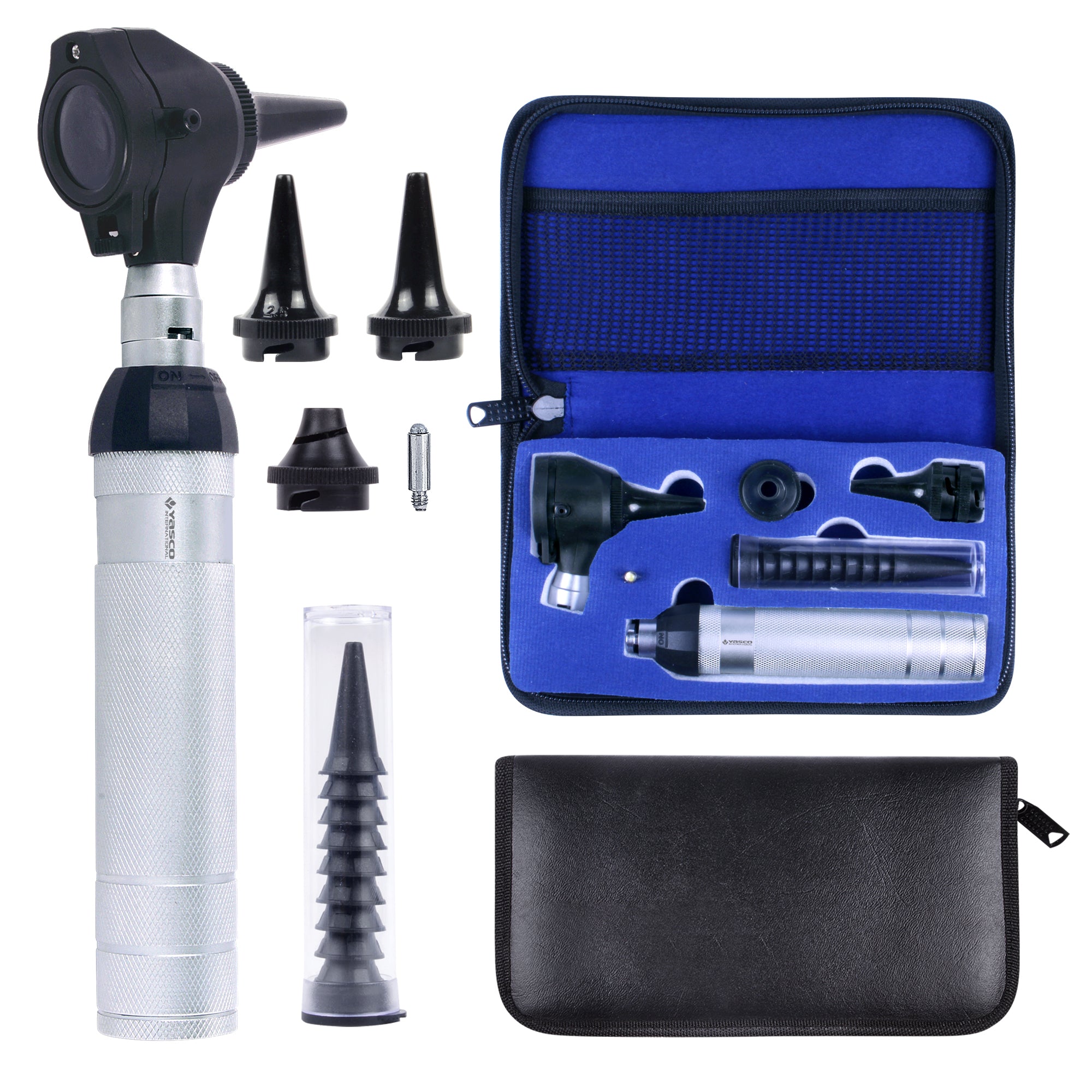 Conventional Otoscope Set - Full Black Head Main image