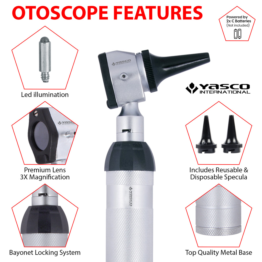 Five Aperture EENT Ophthalmoscope & Otoscope Diagnostic Set