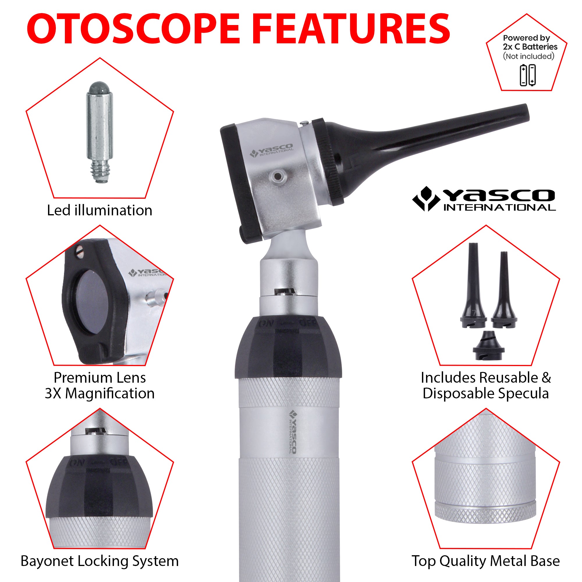 Veterinary Otoscope & Ophthalmoscope Diagnostic Set