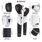 Fiber Optic Mini Otoscope Set - Black