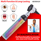 Brass Otoscope Set - Rainbow Finish Handle with Standard Finish Head