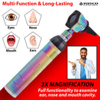 Brass Otoscope Set - Rainbow Finish