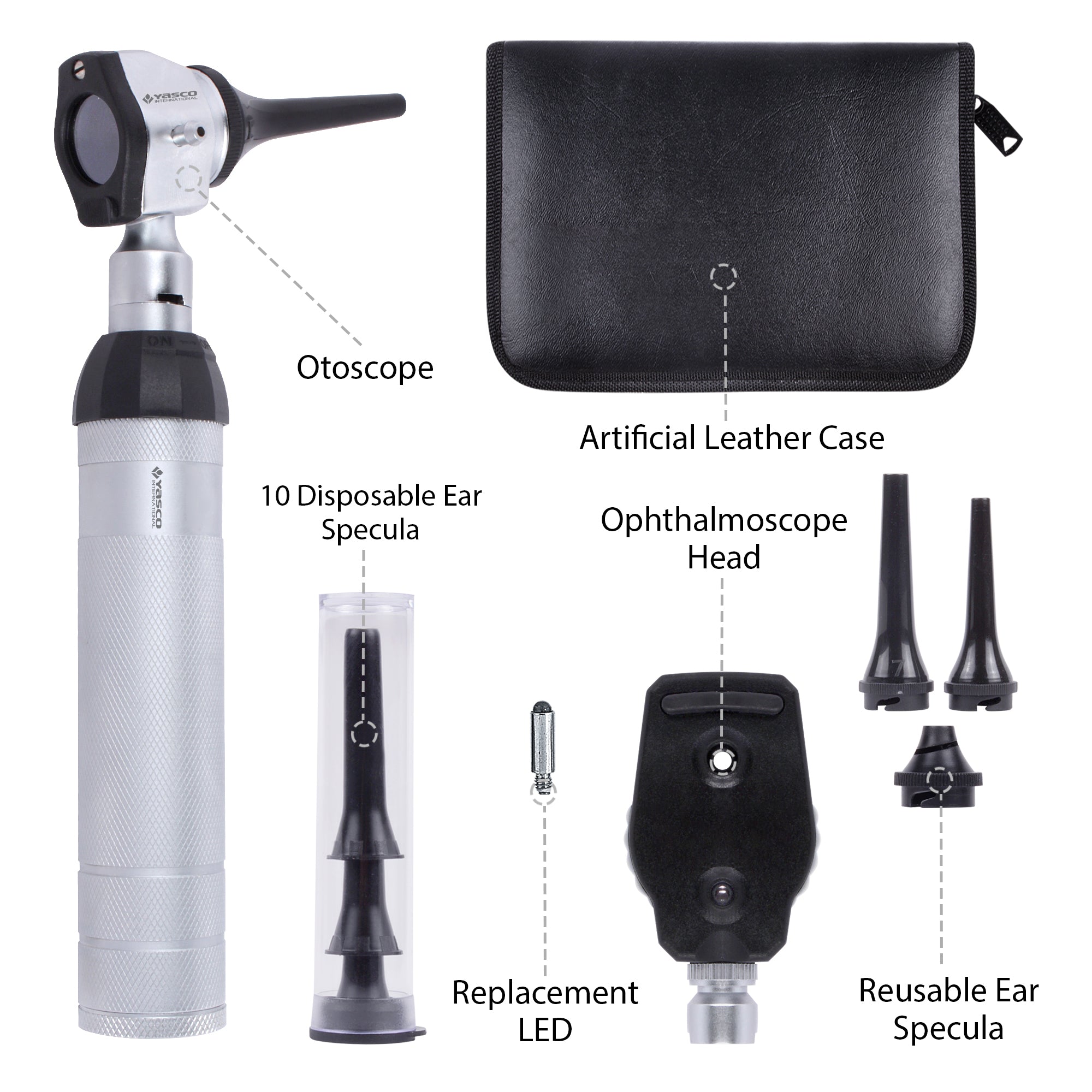 Veterinary Ophthalmoscope & Otoscope Diagnostic Set