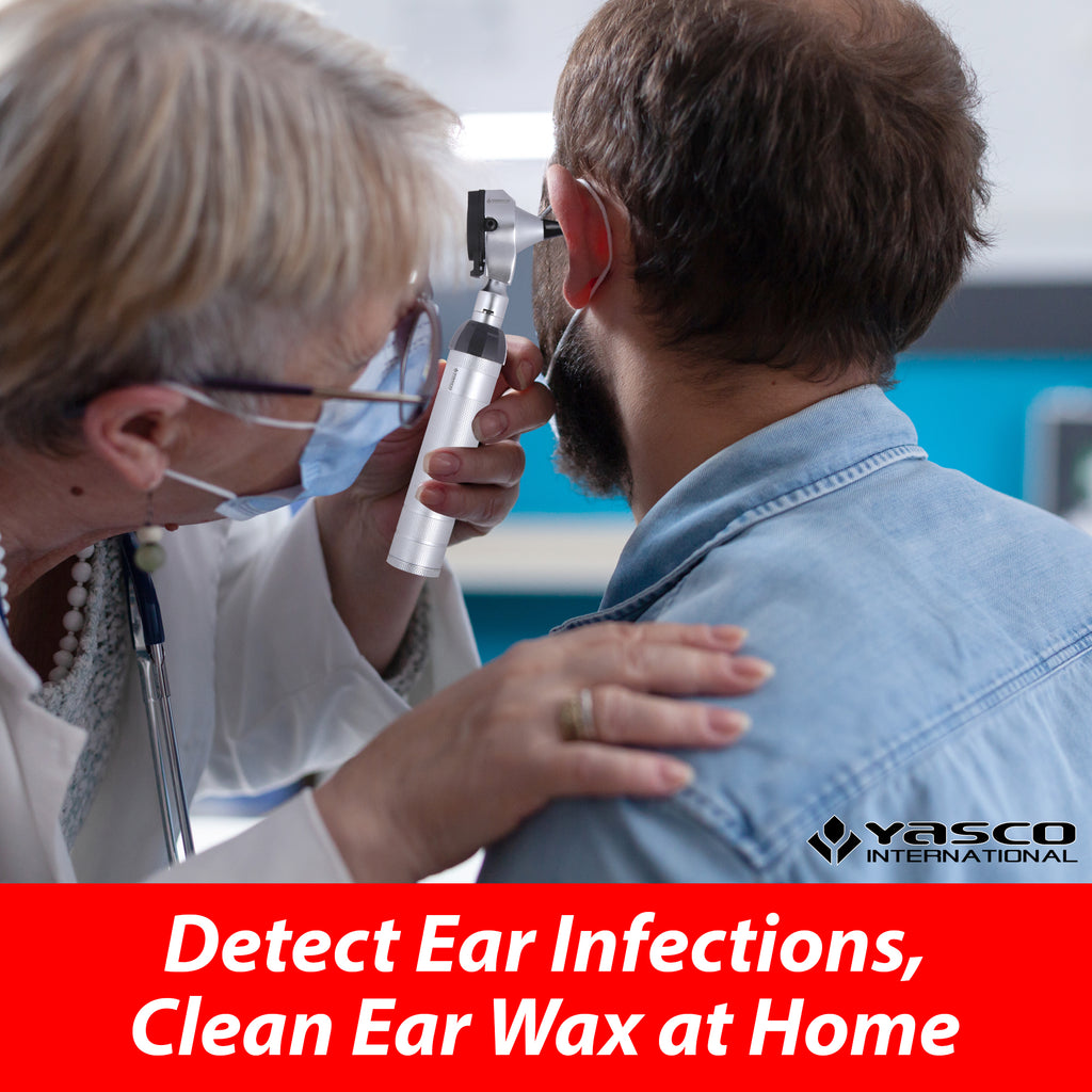 Fiber Optic EENT Ophthalmoscope & Otoscope Diagnostic Set (Single Aperture)