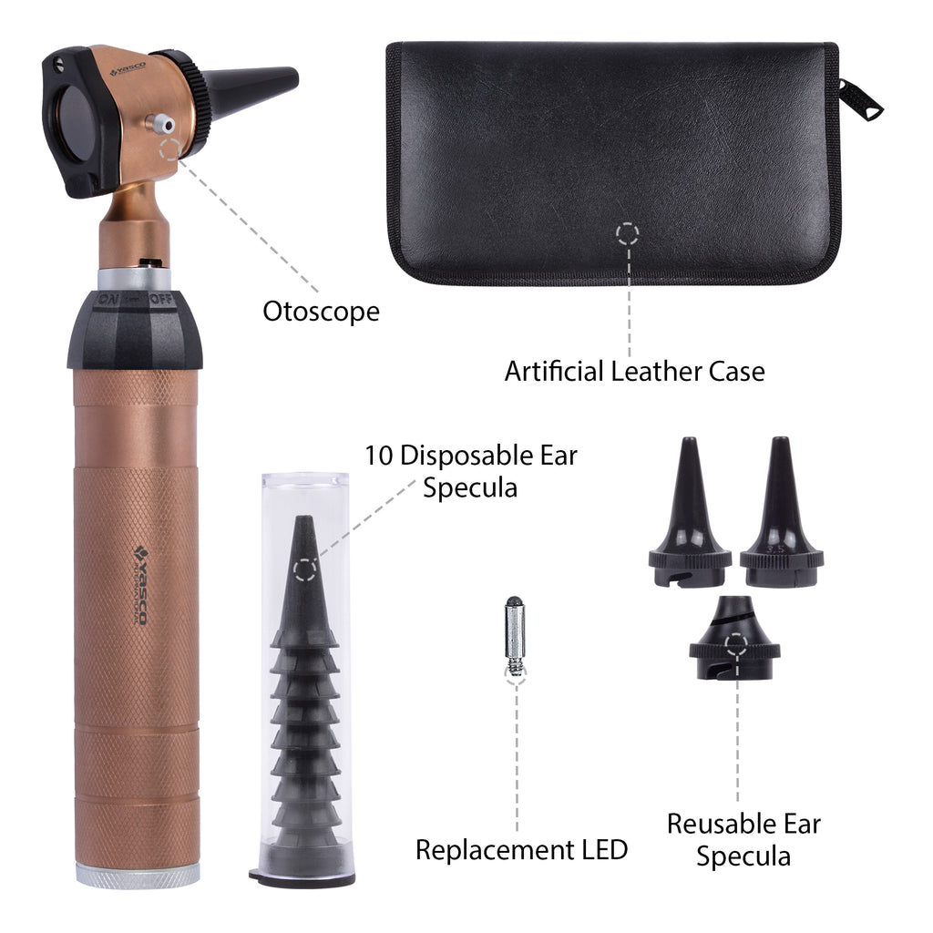 Brass Otoscope Set - Bronze Finish