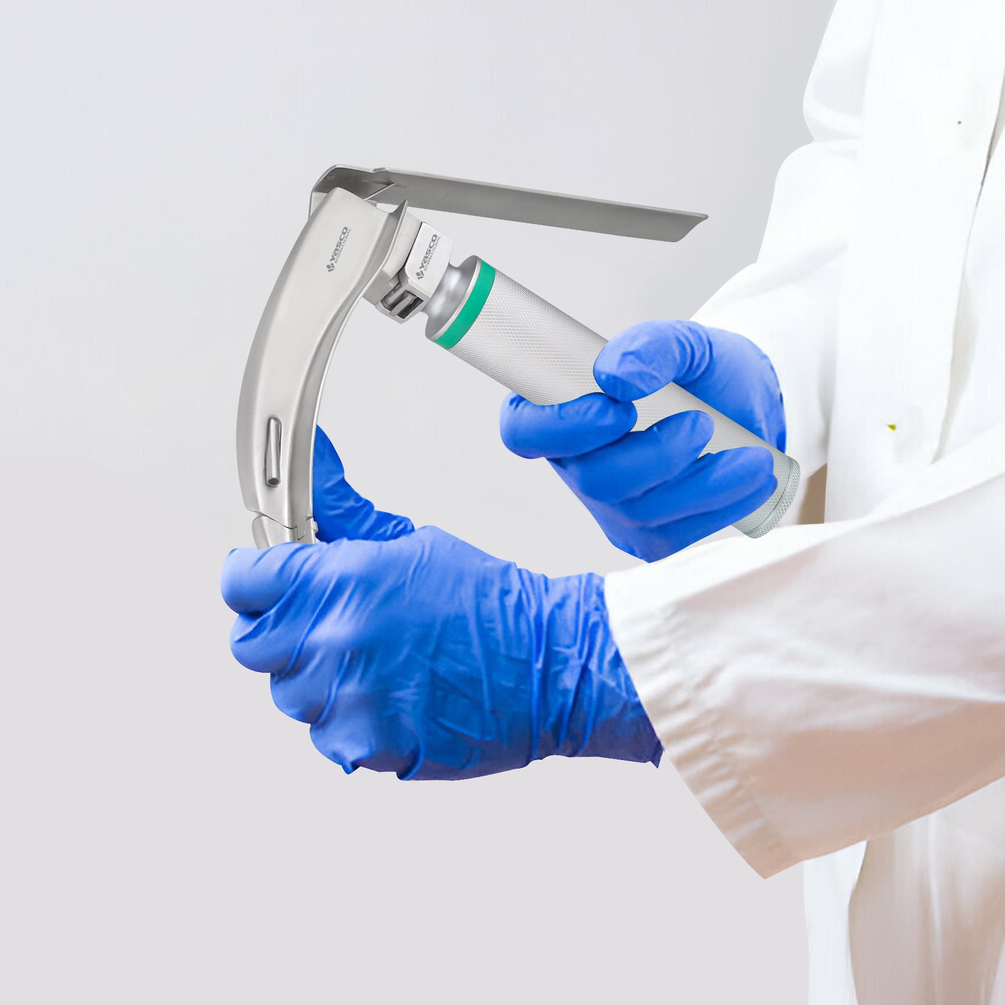 Fiber Optic (F.O) Laryngoscope Set, Flexible Tip , McCoy Blade