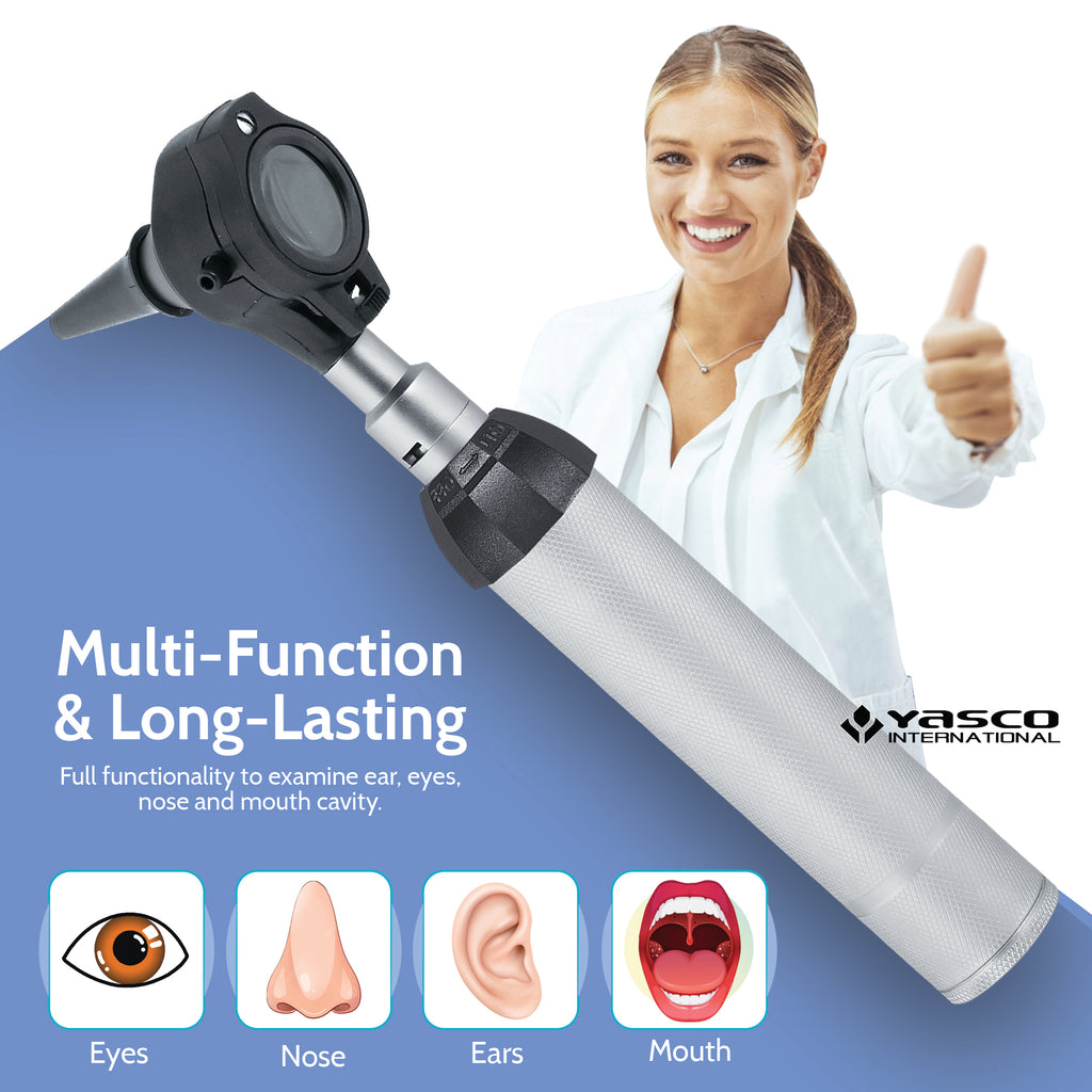 Ophthalmoscope & Otoscope Set - Black Head