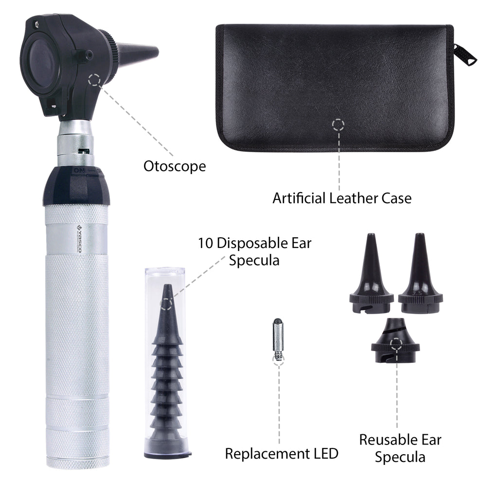 Conventional Otoscope Set - Full Black Head