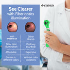 Fiber Optic Mini Otoscope Set - Green
