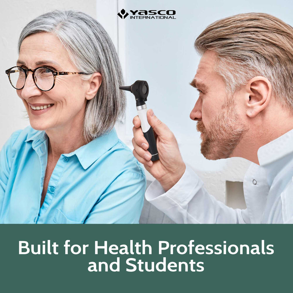 Fiber Optic Mini Otoscope Set - Black