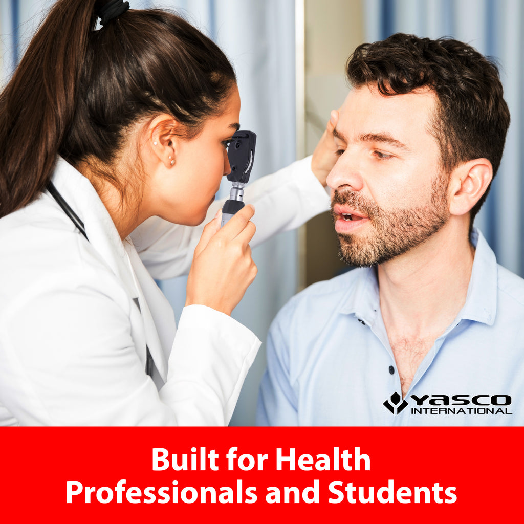 Fiber Optic EENT Ophthalmoscope & Otoscope Diagnostic Set (Single Aperture)