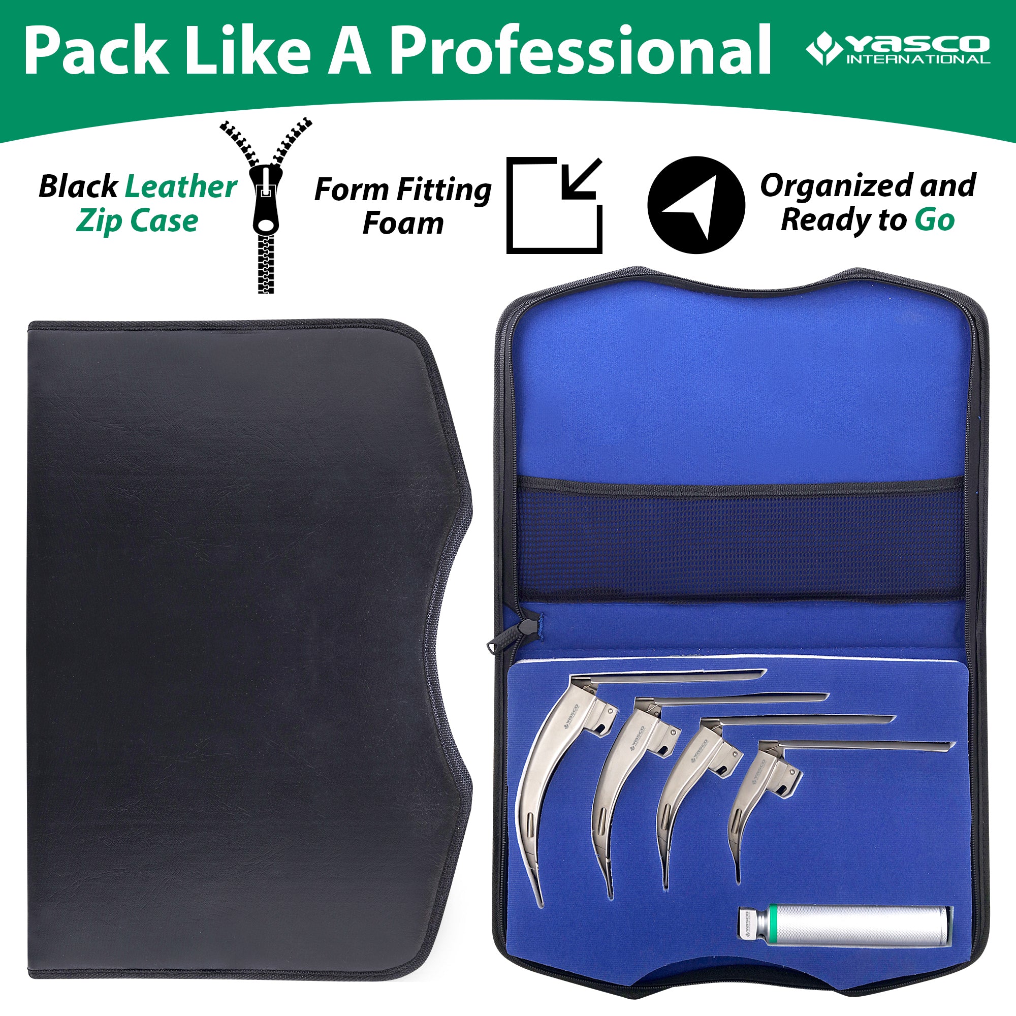 Fiber Optic (F.O) Laryngoscope Set, Flexible Tip , McCoy Blade
