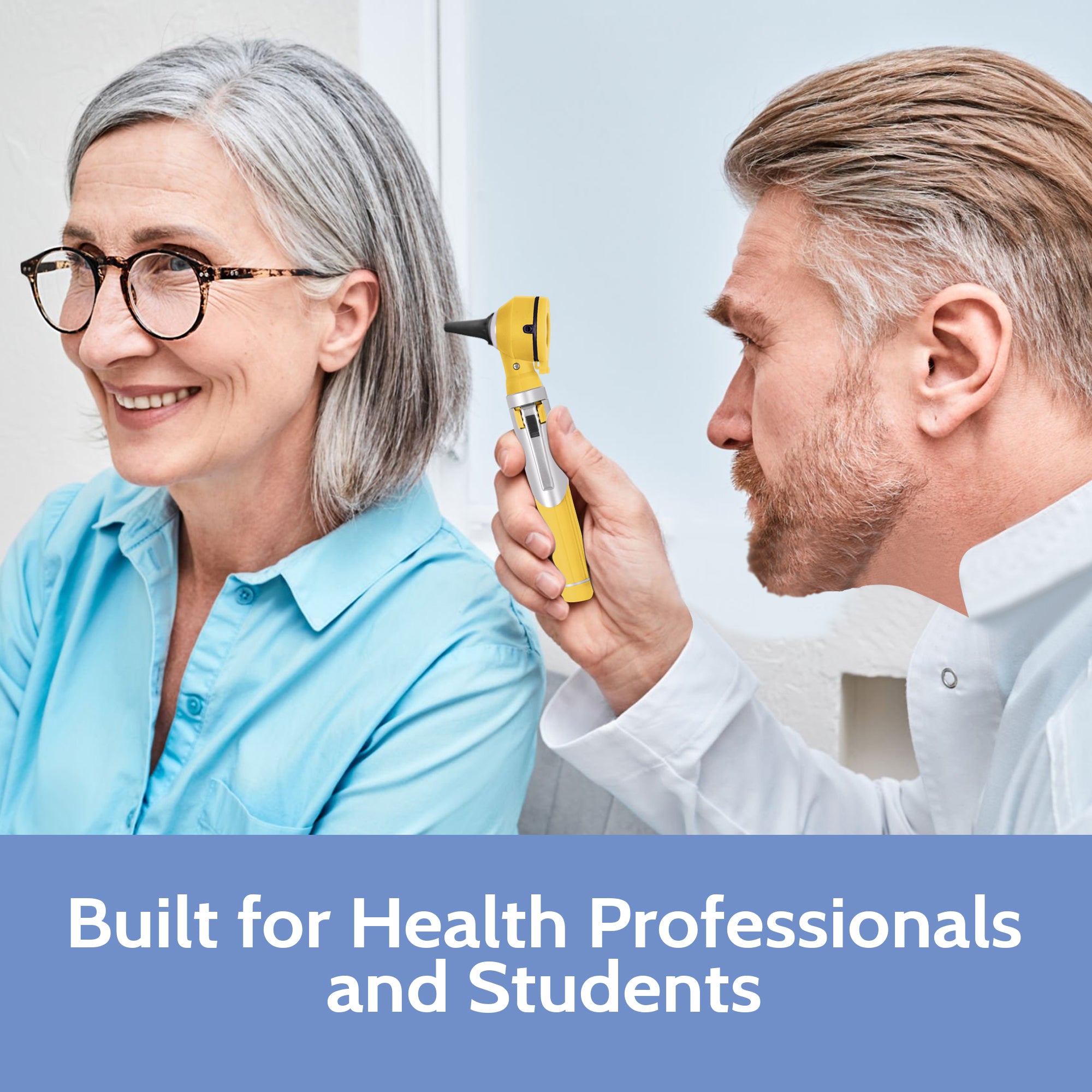 Fiber Optic Mini Otoscope Set - Yellow