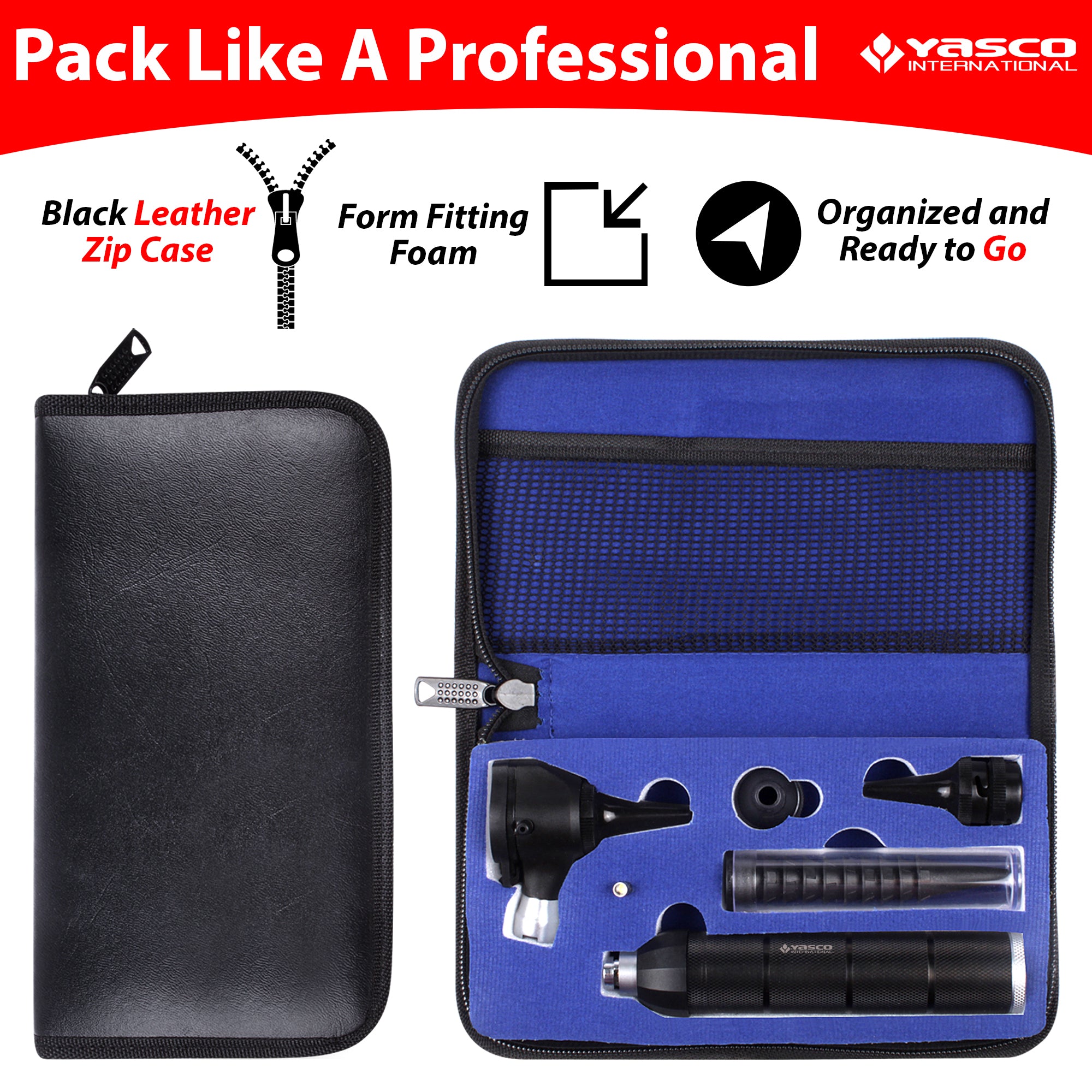 Brass Otoscope Set - All Black