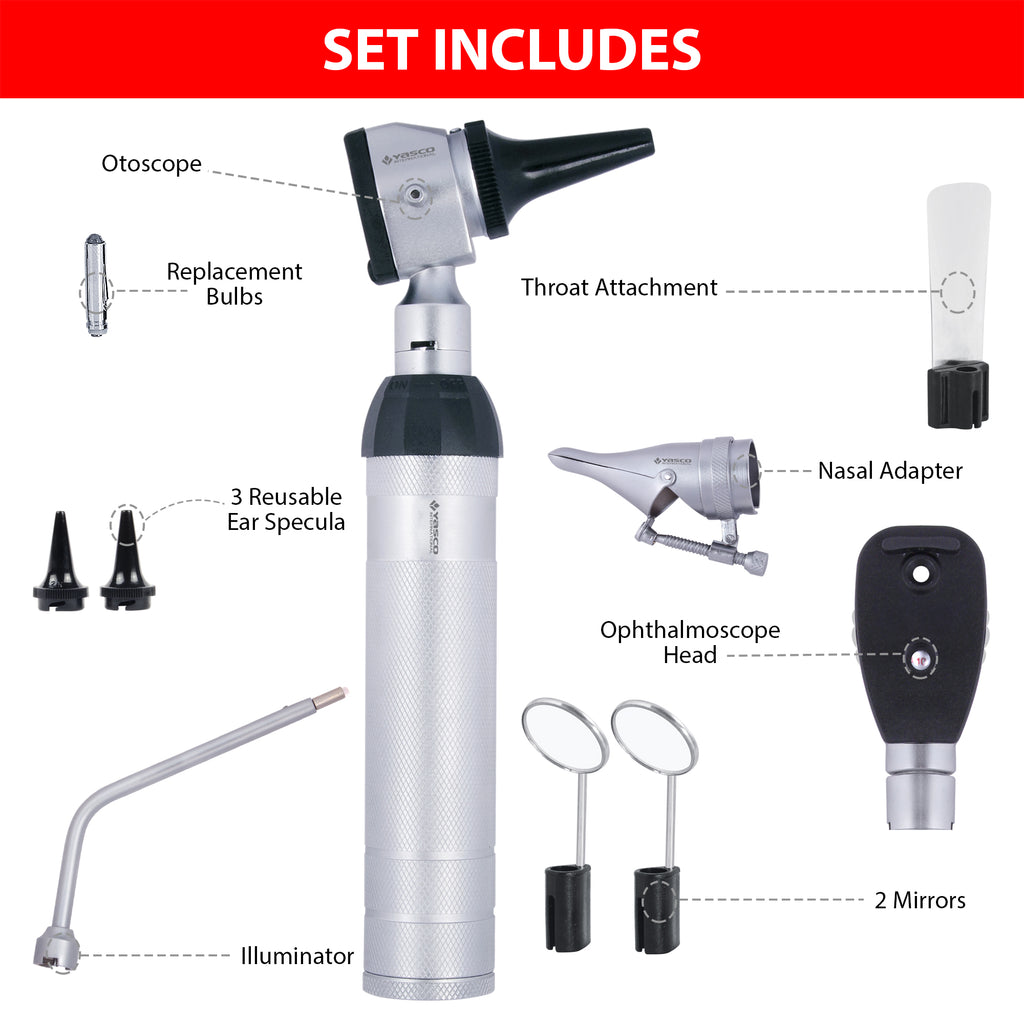 Five Aperture EENT Ophthalmoscope & Otoscope Diagnostic Set