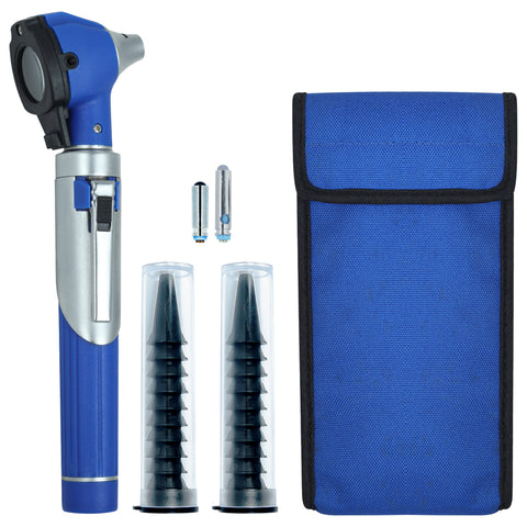 Fiber Optic Mini Otoscope Set - Navy Blue