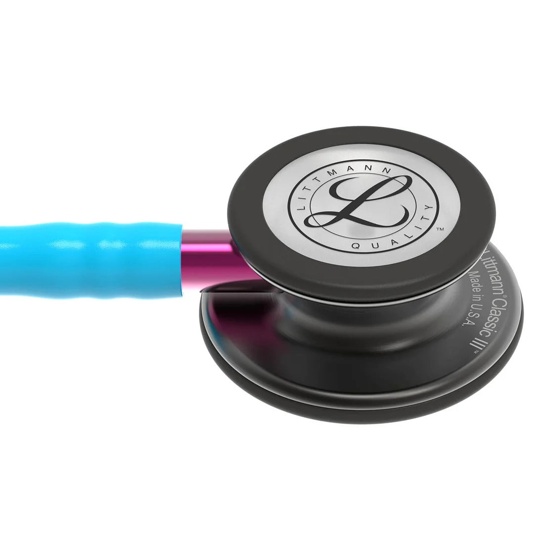 Littmann Classic III Monitoring Stethoscope - Turquoise Tube & Smoke Finish - 5872