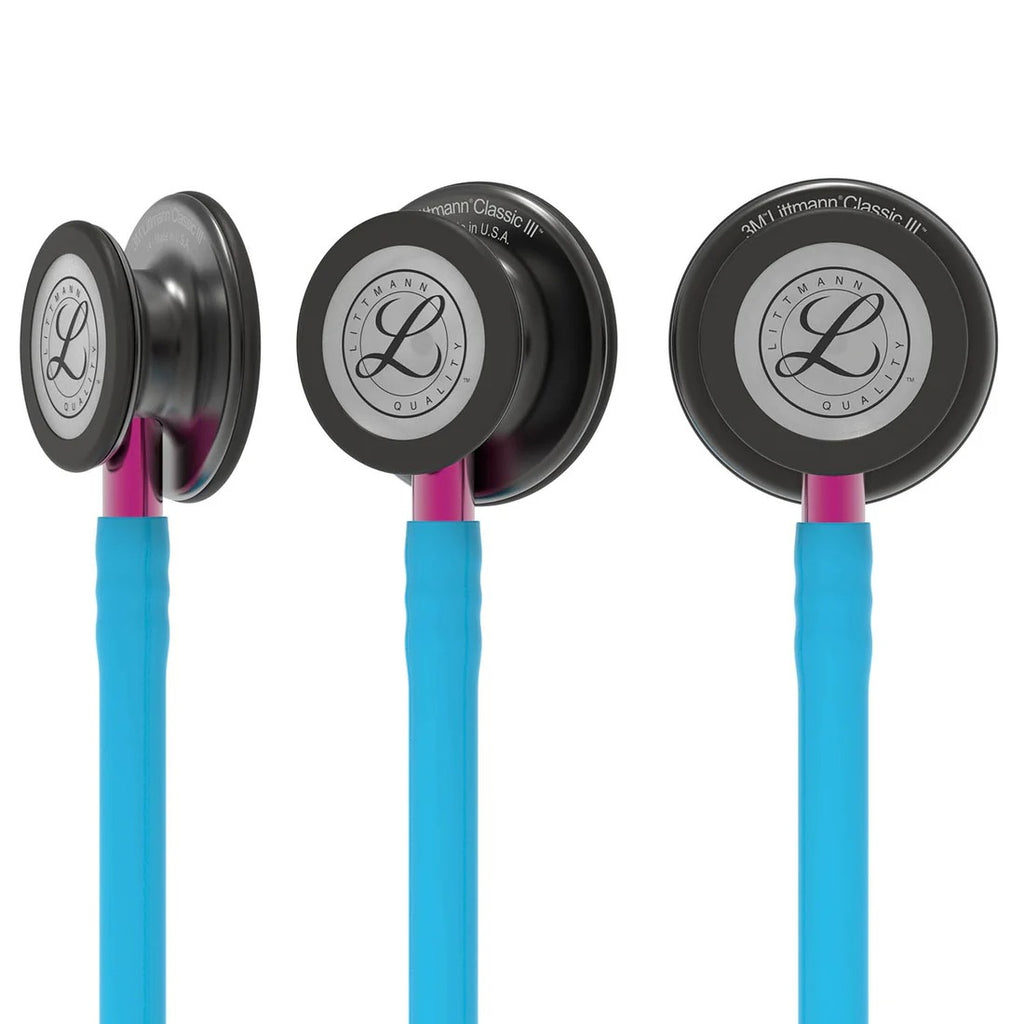 Littmann Classic III Monitoring Stethoscope - Turquoise Tube & Smoke Finish - 5872