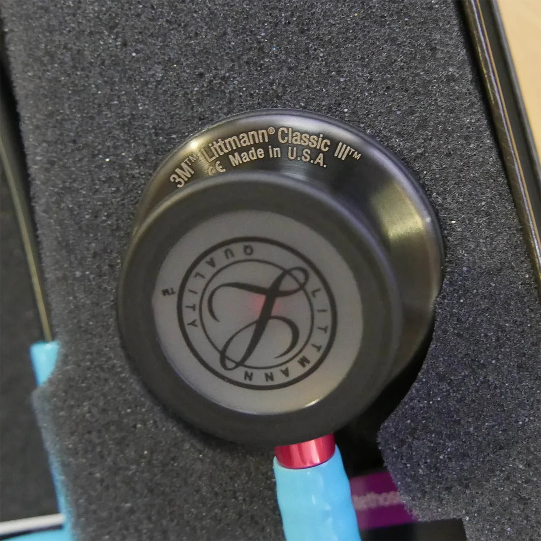 Littmann Classic III Monitoring Stethoscope - Turquoise Tube & Smoke Finish - 5872