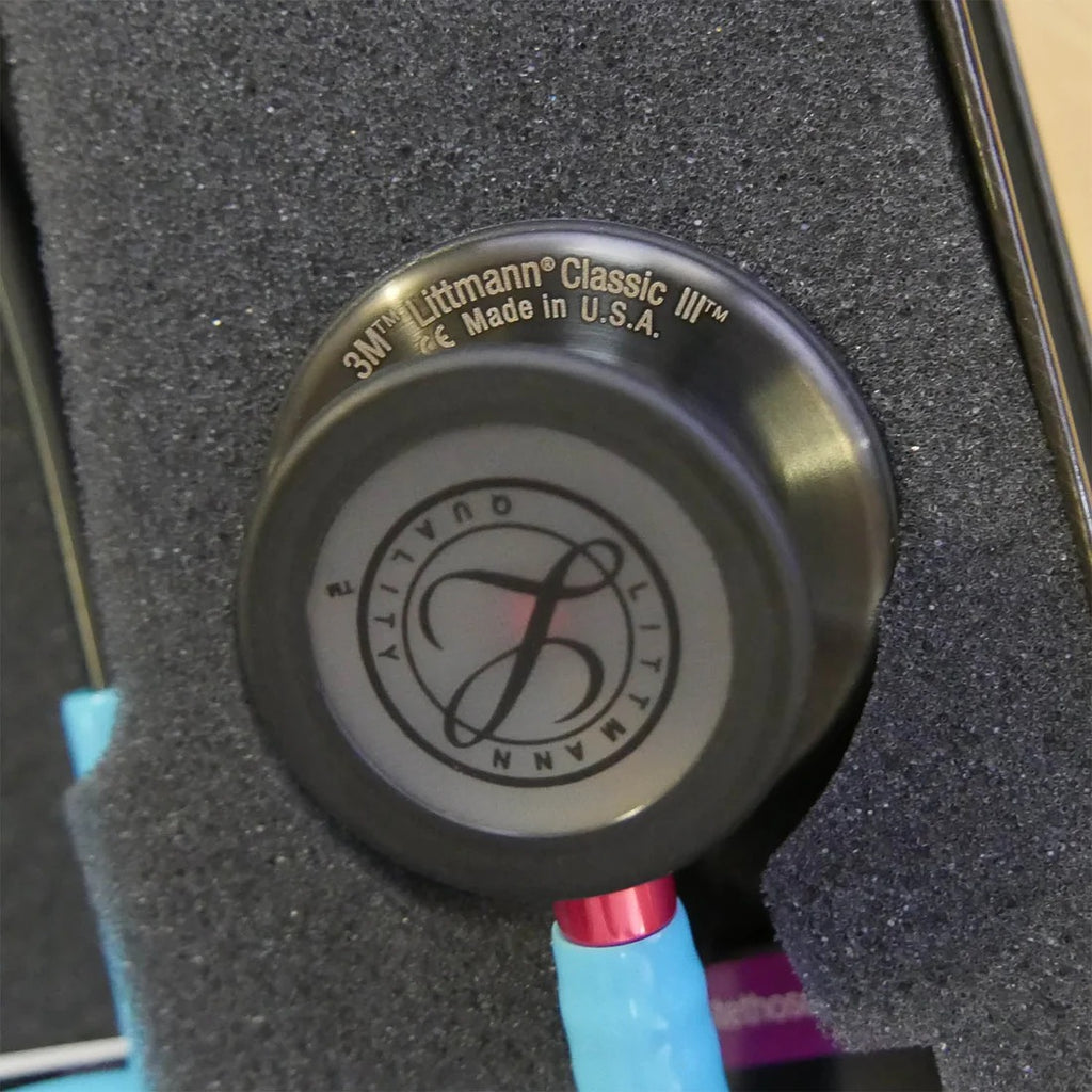 Littmann Classic III Monitoring Stethoscope - Turquoise Tube & Smoke Finish - 5872