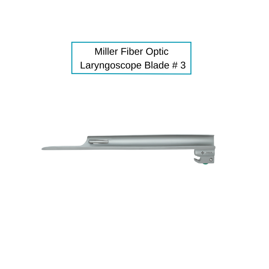 Fiber Optic Miller Laryngoscope Blades | Straight Tip
