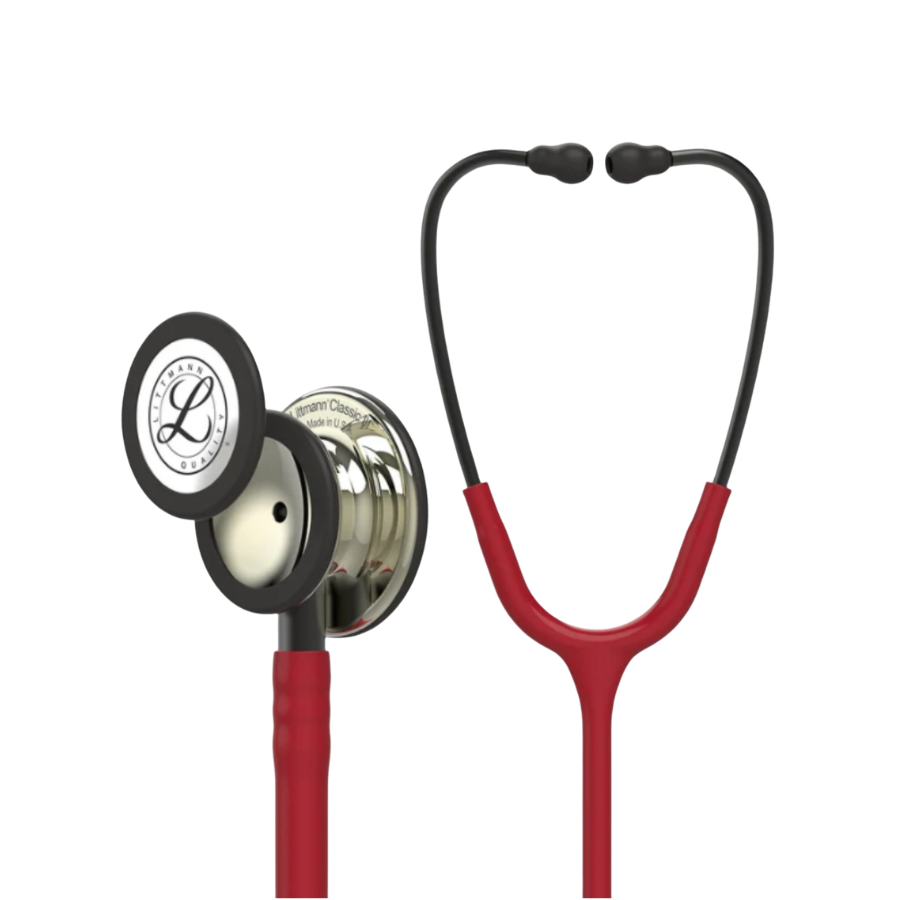Littmann Classic III Stethoscope 5864 | Burgundy Tube | Champagne Finish Main image