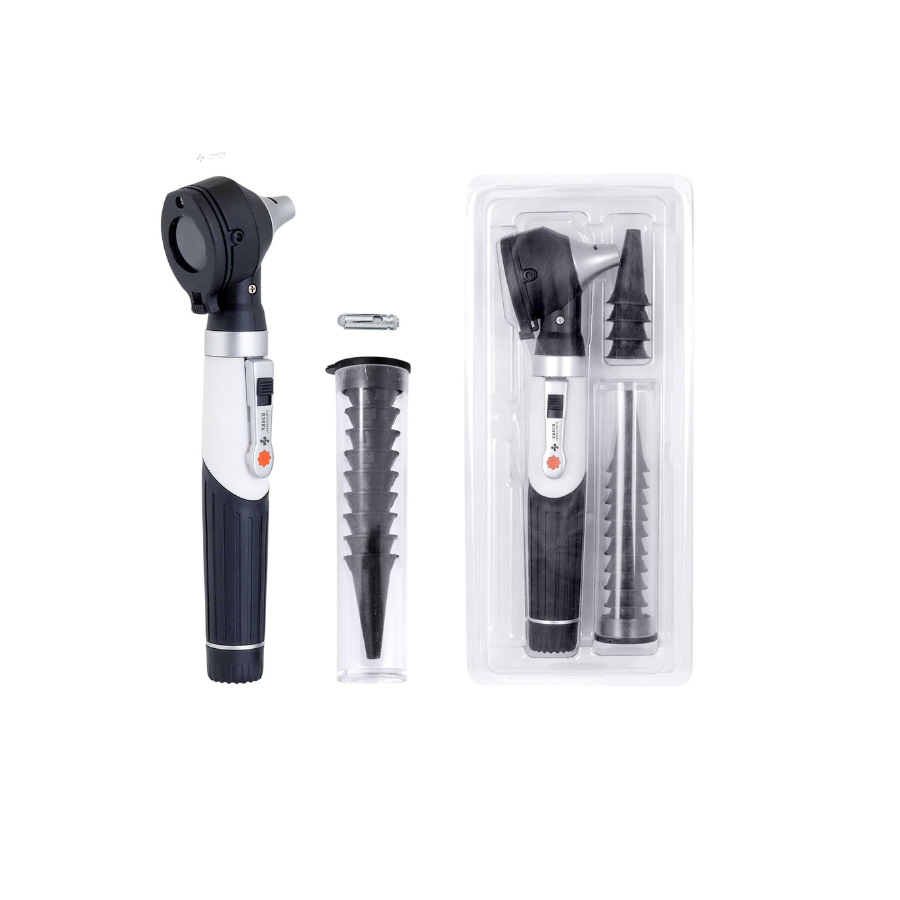 Fiber Optic Pocket Otoscope Set | Black