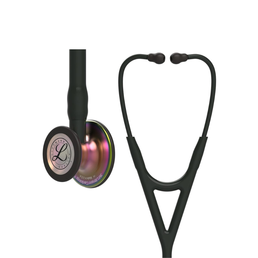 3M Littmann Cardiology IV Stethoscope 6165 | Black Tube | Rainbow Finish