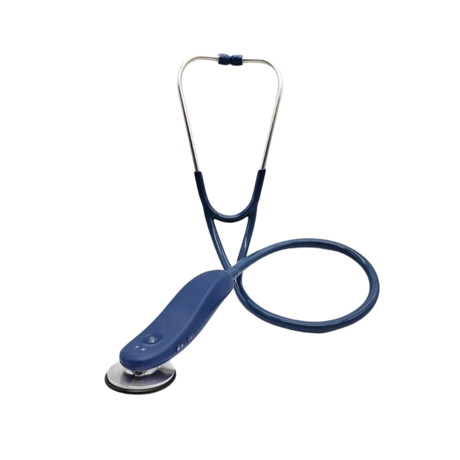 Digital Medical Bluetooth Electronic Stethoscope - Navy Blue