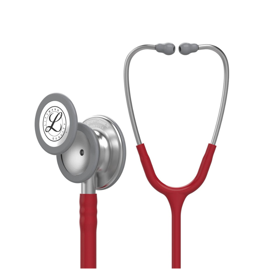 Littmann Classic III Stethoscope 5627 | Burgundy Tube | Standard Finish Main image