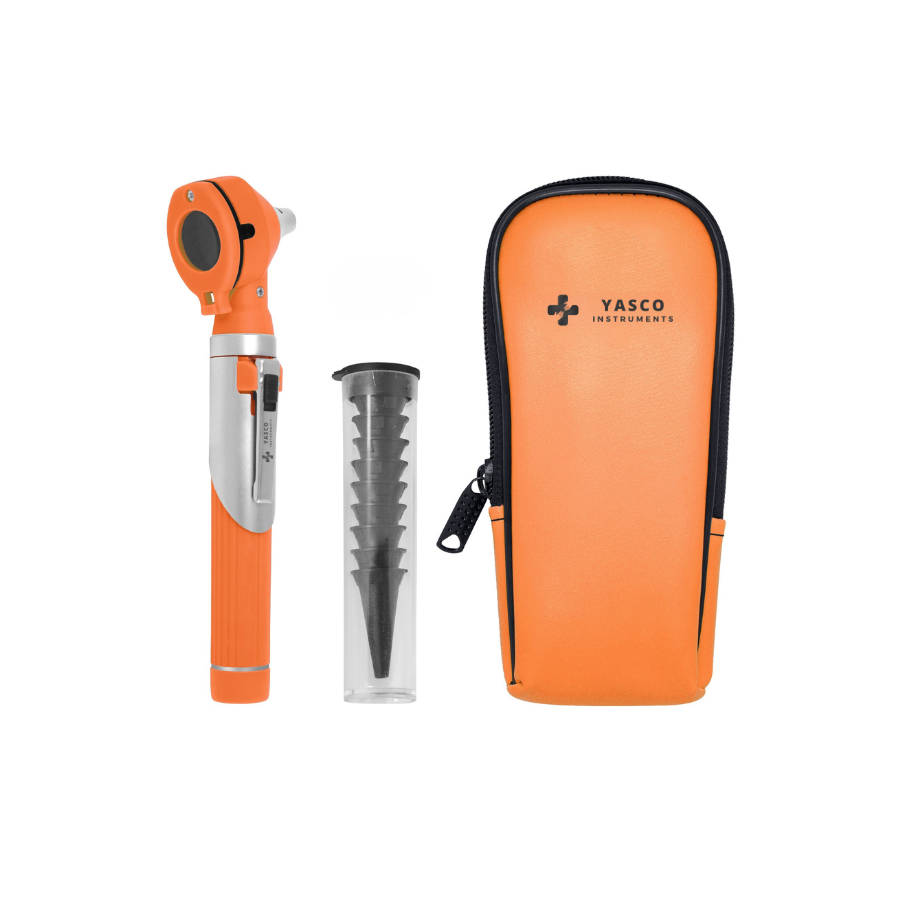 Fiber Optic Pocket Otoscope Set | Orange Main image
