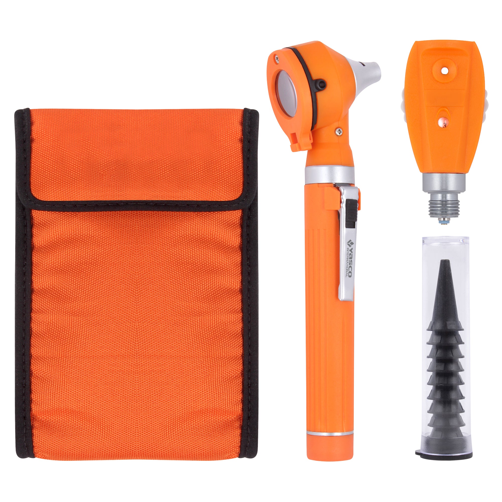 Fiber Optic Mini Ophthalmoscope & Otoscope Set -  Orange