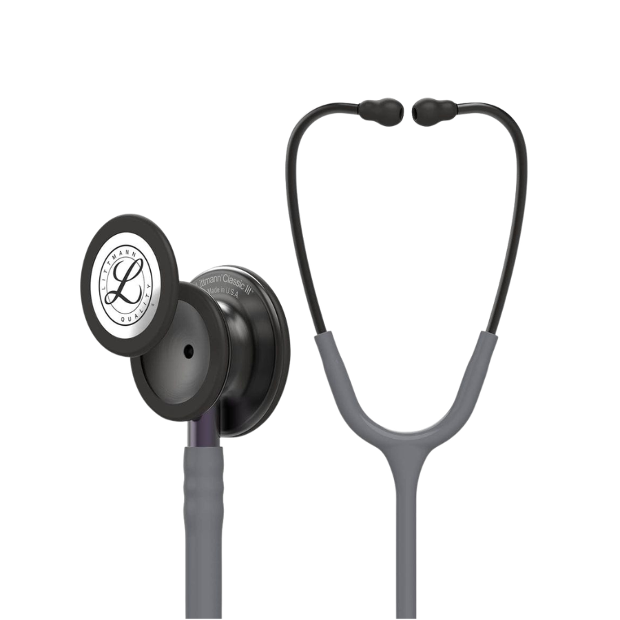Littmann Classic III Stethoscope 5873 | Gray Tube | All Black Finish