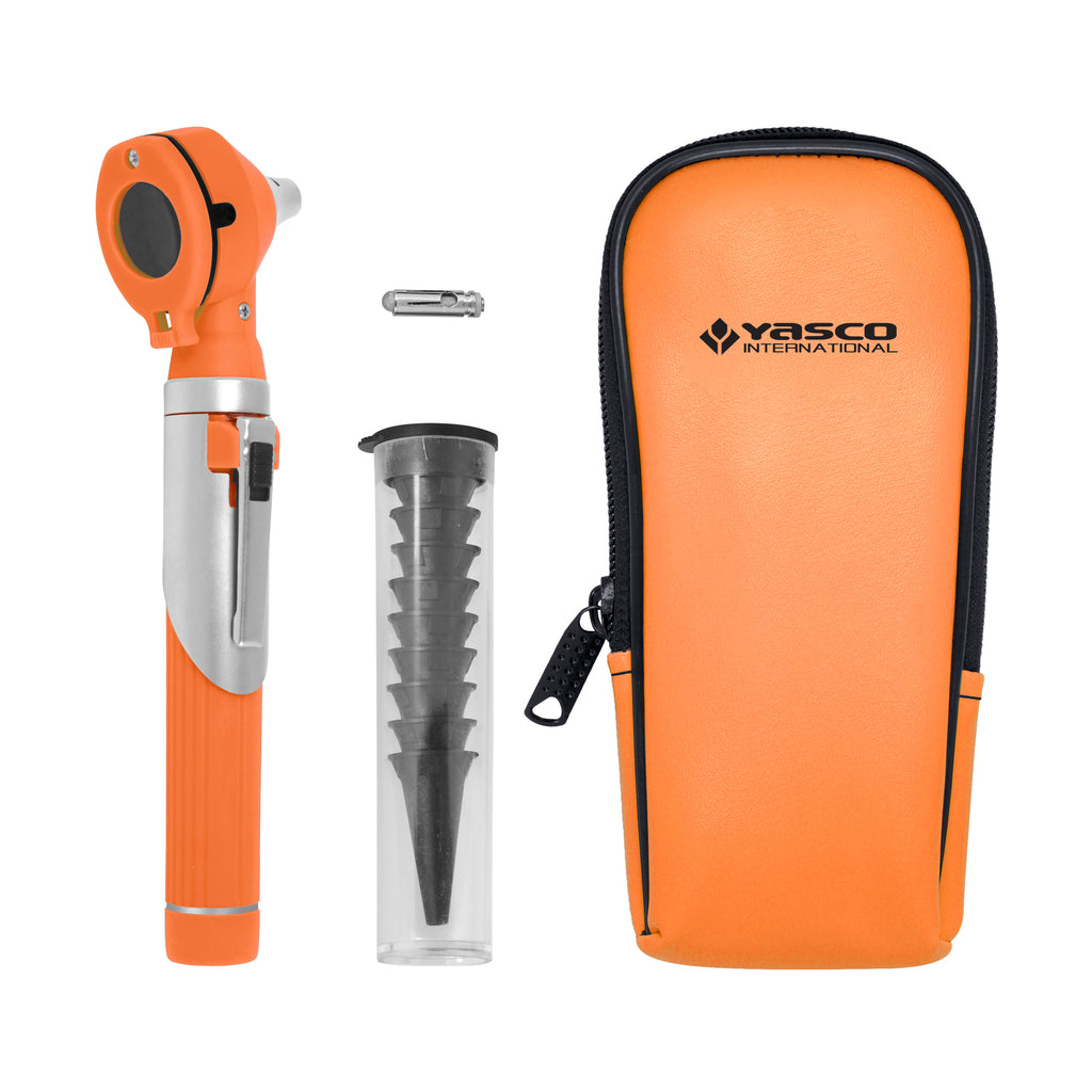 Fiber Optic Mini Otoscope Set - Orange