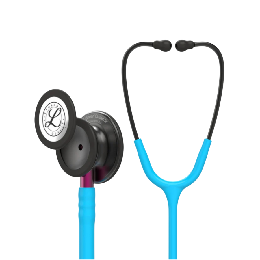 Littmann Classic III Stethoscope 5872 | Turquoise Tube | Smoke Finish Main image