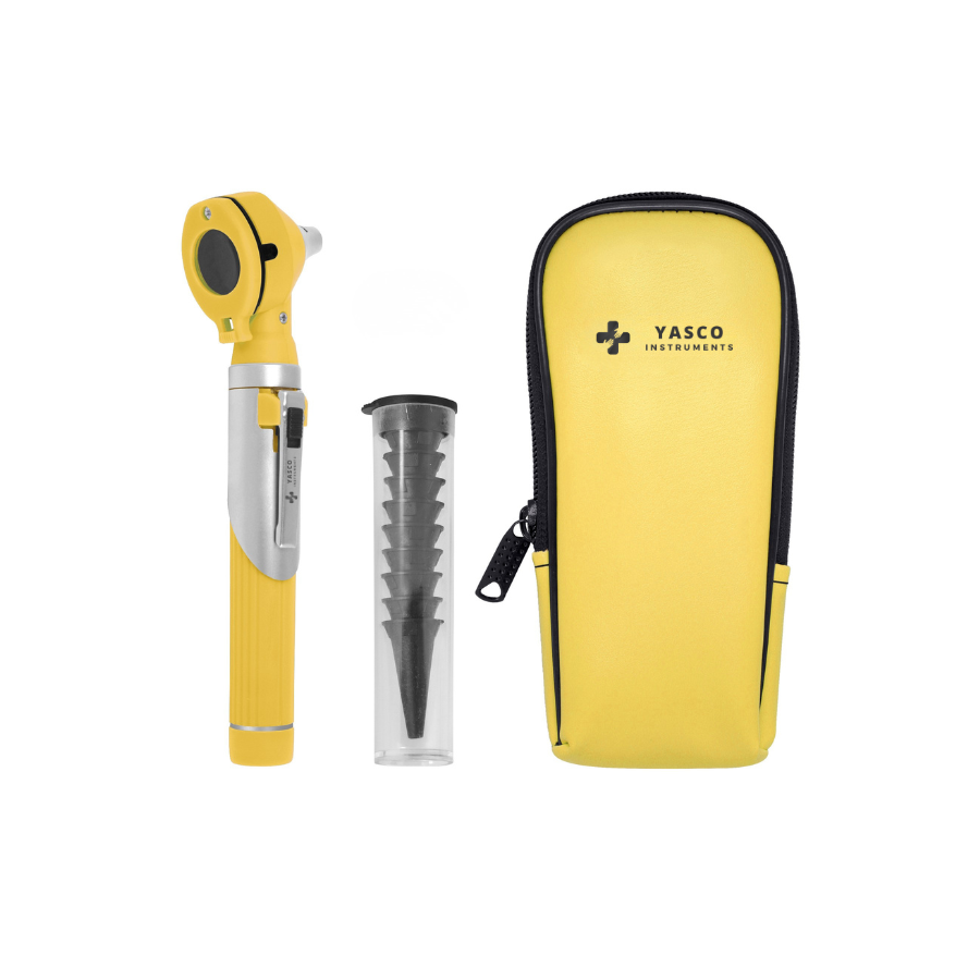 Fiber Optic Pocket Otoscope Set | Yellow
