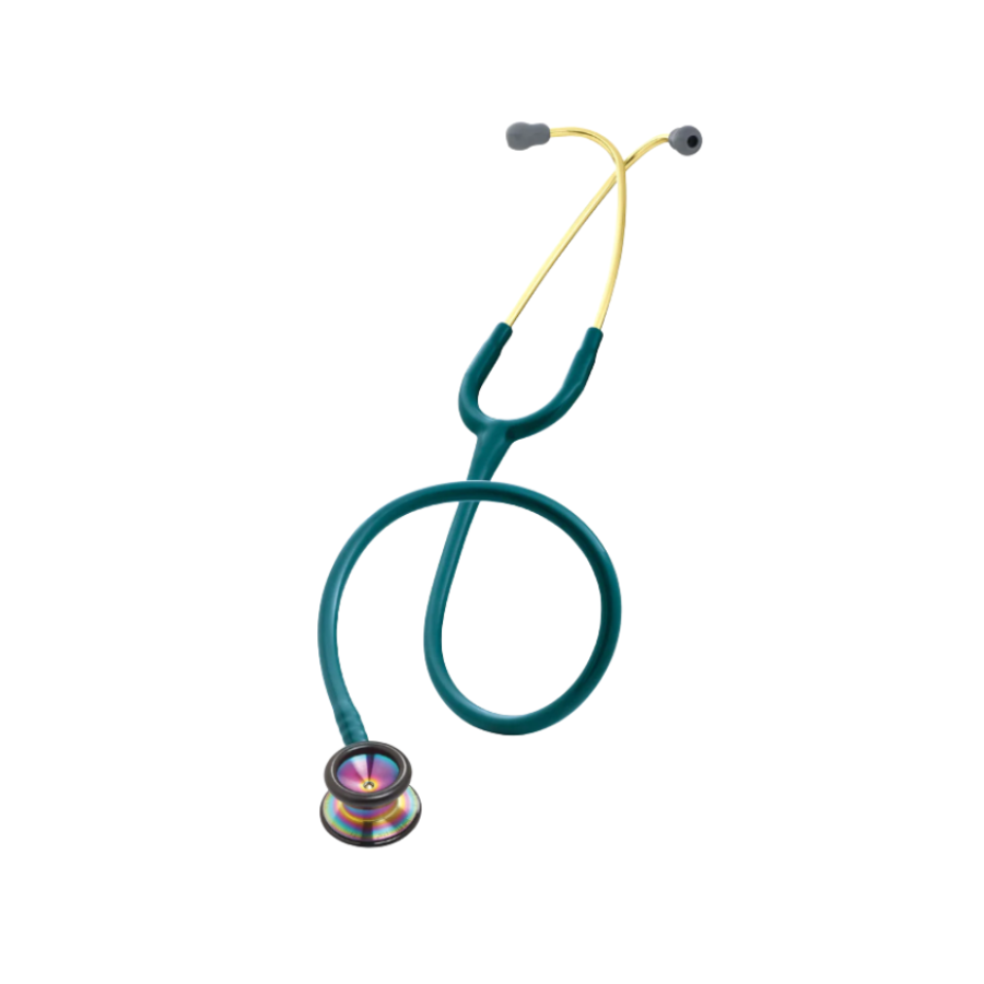 3M Littmann Classic II Pediatric Stethoscope 2153 | Caribbean Blue | Rainbow Finish