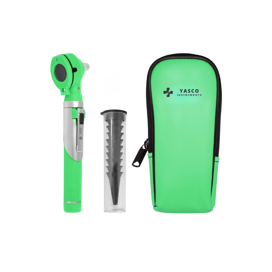 Fiber Optic Pocket Otoscope Set | Green Main image