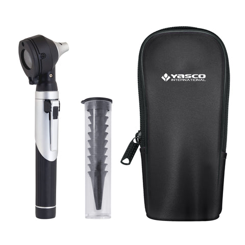 Fiber Optic Mini Otoscope Set - Black