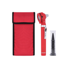 Fiber Optic Pocket Otoscope Set | Bright Red