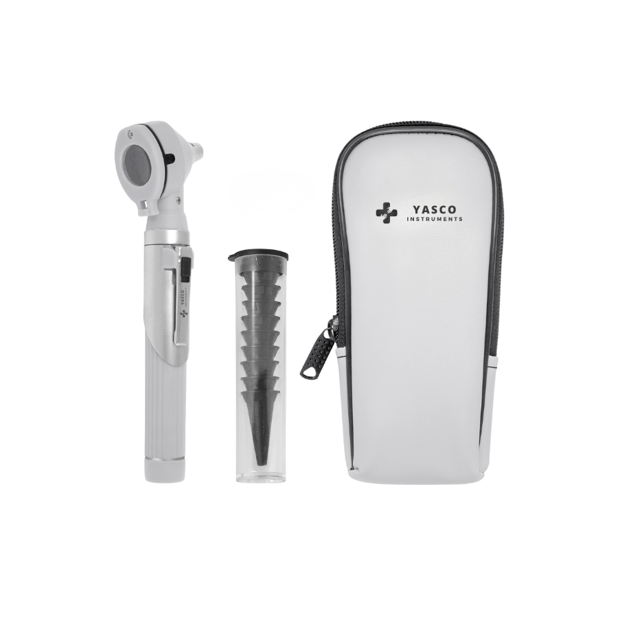 Fiber Optic Pocket Otoscope Set | Gray Main image