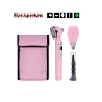 Fiber Optic Mini EENT Set | Pearl Pink Otoscope & Ophthalmoscope