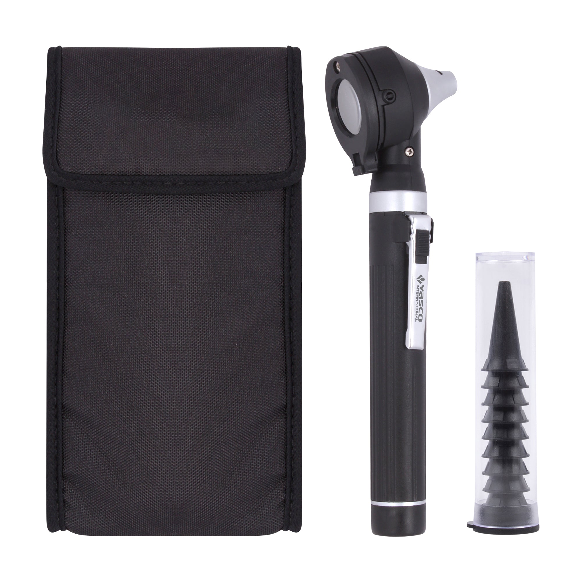 Fiber Optic Mini Otoscope Set - Black